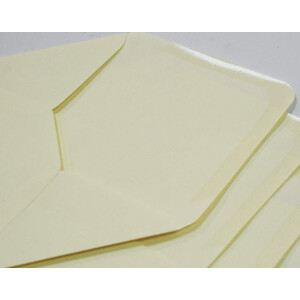 Craft UK 50 Karten-Sets mit Briefumschlägen - Gewellt - Elfenbein - DIN A6 / C6 - 11,4 x 16,2 cm - 50 gewellte Doppelkarten und 50 gewellte Umschläge