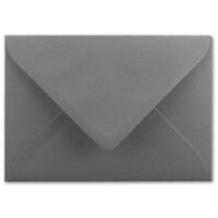 200 DIN B6 Briefumschläge Graphit-Grau - 12,5 x 17,5 cm - 80 g/m² Nassklebung Post-Umschläge ohne Fenster für Einladungen - Serie Colours-4-you