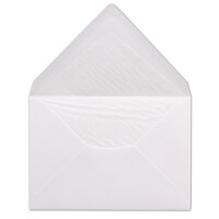 100 Briefumschläge DIN C6 - Weiß gefüttert mit weißem Seidenpapier - 11,4 x 16,2 cm - 100 g/m² Nassklebung Brief-Hüllen von Ihrem Glüxx-Agent