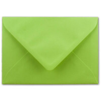 25 DIN B6 Briefumschläge Maigrün - 12,5 x 17,5 cm - 80 g/m² Nassklebung Post-Umschläge ohne Fenster für Einladungen - Serie Colours-4-you