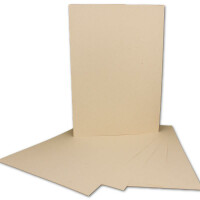 25 Naturpapier - Öko-papier mit Lederanteil - 180 g/m² - Sandfarben -100% Recycle-kompostierbar - FSC zertifiziert - UPCYCLING - Glüxx-Agent