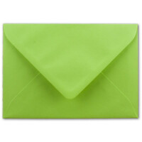 50 DIN B6 Briefumschläge Maigrün - 12,5 x 17,5 cm - 80 g/m² Nassklebung Post-Umschläge ohne Fenster für Einladungen - Serie Colours-4-you