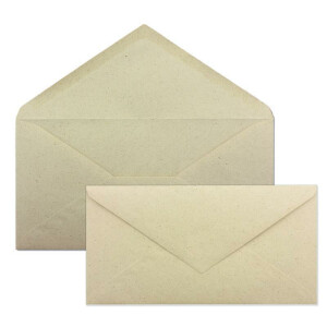 25x ÖKO Briefpapier DIN A4 mit Briefumschlägen Nassklebung DIN Lang aus Graspapier -  Recycling Papier 120 g/m² - Umwelt Bastelpapier für Einladungen oder Briefpost - Glüxx Agent