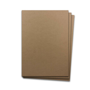 150 Blatt Kraftpapier DIN A4 - Braun - 240 g/m² dicker Bastelkarton - 21,0 x 29,7 cm -Naturpapier - 100% ökologisch - Kartonpapier - Bedruckbar