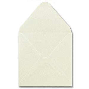100 Klapp-Karten Set Quadratisch in Creme - 13,5x13,5 cm - 240 g/m² mit Brief-Umschlägen quadratisch - 14x14 cm - 90 g/m² Nassklebung