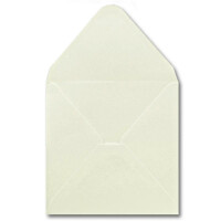 100 Klapp-Karten Set Quadratisch in Creme - 13,5x13,5 cm - 240 g/m² mit Brief-Umschlägen quadratisch - 14x14 cm - 90 g/m² Nassklebung