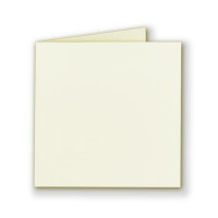 50 Klapp-Karten Set Quadratisch in Creme - 13,5x13,5 cm - 240 g/m² mit Brief-Umschlägen quadratisch - 14x14 cm - 90 g/m² Nassklebung