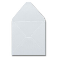50 Klapp-Karten Set Quadratisch in Weiß - 13,5x13,5 cm - 240 g/m² mit Brief-Umschlägen quadratisch - 14x14 cm - 90 g/m² Nassklebung