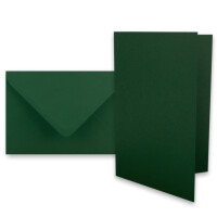 60 Falt-Karten Sets - DIN A6 - 160 g/m² 220 g/m²  - Kraft - Dunkelrot - Dunkelgrün - mit Brief-Umschlägen DIN C6 - 80 g/m² 90 g/m² Nassklebung - 120 Teile