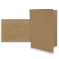 75 Falt-Karten Sets - DIN A6 - 160 g/m² 220 g/m²  - Kraft - Dunkelrot - Dunkelgrün - mit Brief-Umschlägen DIN C6 - 80 g/m² 90 g/m² Nassklebung - 150 Teile