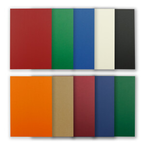 500 Blatt Tonkarton DIN A4 - Bunt 10 Farben Dunkel - 240 g/m² dicker Bastelkarton - 21,0 x 29,7 cm Pappe zum basteln für Fotoalbum Menükarte Bedruckbar DIY kreativ sein