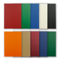 500 Blatt Tonkarton DIN A4 - Bunt 10 Farben Dunkel - 240 g/m² dicker Bastelkarton - 21,0 x 29,7 cm Pappe zum basteln für Fotoalbum Menükarte Bedruckbar DIY kreativ sein