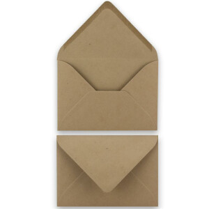 250 Briefbogen-Sets DIN A4 - Naturpapier mit Motiv Trockenblume - mit Briefumschlägen DIN C6 in Kraftpapier Braun Briefpapier bedruckbar ideal für Hochzeitseinladungen