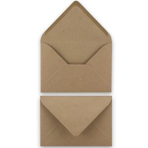 100 Briefbogen-Sets DIN A4 - Naturpapier mit Motiv Rosen in Pastellfarben - mit Briefumschlägen DIN C6 in Kraftpapier Braun Briefpapier bedruckbar ideal für Hochzeitseinladungen