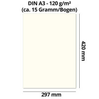 Ton-Papier DIN A3 - 29,7 x 42 cm - Ton-Karton 120 g/m² matte Oberfläche - Ton-Zeichen-Papier Bastel-Papier Bastel-Karton - Glüxx-Agent