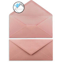 75 Briefbogen-Sets DIN A4 - Naturpapier in Creme mit Rosenzweigen - mit Briefumschlägen DIN Lang in Altrosa Briefpapier bedruckbar ideal für Hochzeitseinladungen