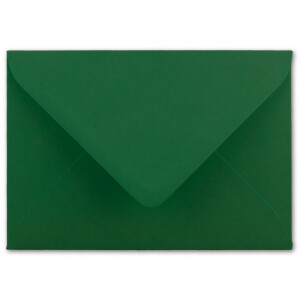 100 DIN B6 Briefumschläge Dunkelgrün - 12,5 x 17,5 cm - 80 g/m² Nassklebung Post-Umschläge ohne Fenster für Einladungen - Serie Colours-4-you