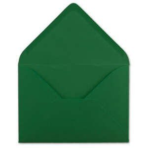 200 DIN B6 Briefumschläge Dunkelgrün - 12,5 x 17,5 cm - 80 g/m² Nassklebung Post-Umschläge ohne Fenster für Einladungen - Serie Colours-4-you