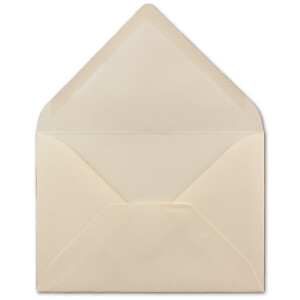 25 DIN B6 Briefumschläge Creme - 12,5 x 17,5 cm - 80 g/m² Nassklebung Post-Umschläge ohne Fenster für Einladungen - Serie Colours-4-you