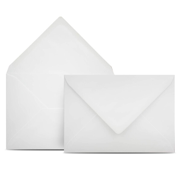 75 Briefumschläge DIN C6 Weiss - 11,4 x 16,2 cm - Kuverts mit 100 g/m² Nassklebung spitze Klappe - Umschläge ohne Fenster - Colours-4-you