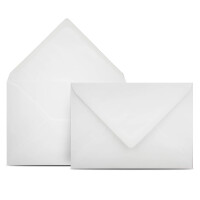 100 Briefumschläge DIN C6 Weiss - 11,4 x 16,2 cm - Kuverts mit 100 g/m² Nassklebung spitze Klappe - Umschläge ohne Fenster - Colours-4-you