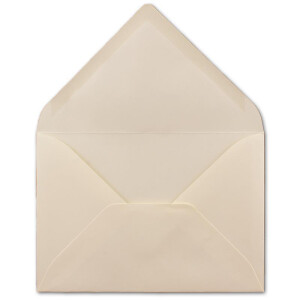 150 DIN B6 Briefumschläge Creme - 12,5 x 17,5 cm - 80 g/m² Nassklebung Post-Umschläge ohne Fenster für Einladungen - Serie Colours-4-you