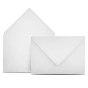 700 Briefumschläge DIN C6 Weiss - 11,4 x 16,2 cm - Kuverts mit 100 g/m² Nassklebung spitze Klappe - Umschläge ohne Fenster - Colours-4-you