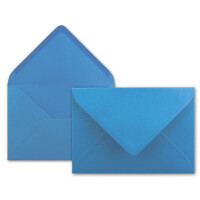 25 DIN B6 Briefumschläge Himmelblau - 12,5 x 17,5 cm - 80 g/m² Nassklebung Post-Umschläge ohne Fenster für Einladungen - Serie Colours-4-you
