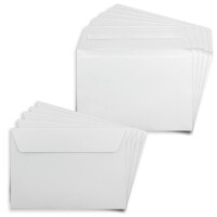 250x Briefumschläge DIN C6 in Weiß mit Haftklebung - 11,4 x 16,2 cm - 120 g/m² - Briefkuvert ideal für Briefe und Einladungen