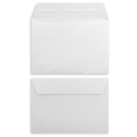 250x Briefumschläge DIN C6 in Weiß mit Haftklebung - 11,4 x 16,2 cm - 120 g/m² - Briefkuvert ideal für Briefe und Einladungen