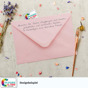 700 Briefumschläge DIN C6 Rosa - 11,4 x 16,2 cm - Kuverts mit 100 g/m² Nassklebung spitze Klappe - Umschläge ohne Fenster - Colours-4-you