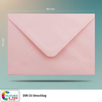 700 Briefumschläge DIN C6 Rosa - 11,4 x 16,2 cm - Kuverts mit 100 g/m² Nassklebung spitze Klappe - Umschläge ohne Fenster - Colours-4-you