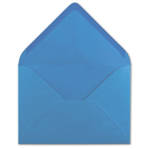 50 DIN B6 Briefumschläge Himmelblau - 12,5 x 17,5 cm - 80 g/m² Nassklebung Post-Umschläge ohne Fenster für Einladungen - Serie Colours-4-you