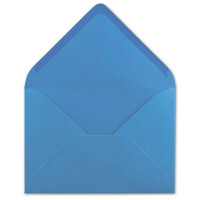 75 DIN B6 Briefumschläge Himmelblau - 12,5 x 17,5 cm - 80 g/m² Nassklebung Post-Umschläge ohne Fenster für Einladungen - Serie Colours-4-you