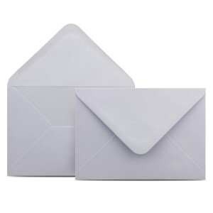 300 Briefumschläge DIN C6 Flieder - 11,4 x 16,2 cm - Kuverts mit 100 g/m² Nassklebung spitze Klappe - Umschläge ohne Fenster - Colours-4-you