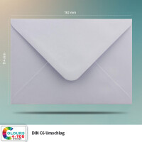 500 Briefumschläge DIN C6 Flieder - 11,4 x 16,2 cm - Kuverts mit 100 g/m² Nassklebung spitze Klappe - Umschläge ohne Fenster - Colours-4-you