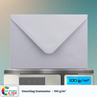 500 Briefumschläge DIN C6 Flieder - 11,4 x 16,2 cm - Kuverts mit 100 g/m² Nassklebung spitze Klappe - Umschläge ohne Fenster - Colours-4-you