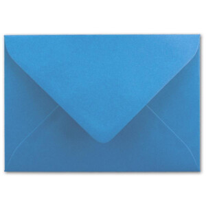 100 DIN B6 Briefumschläge Himmelblau - 12,5 x 17,5 cm - 80 g/m² Nassklebung Post-Umschläge ohne Fenster für Einladungen - Serie Colours-4-you