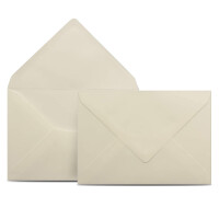300 Briefumschläge DIN C6 Creme - 11,4 x 16,2 cm - Kuverts mit 90 g/m² Nassklebung spitze Klappe - Umschläge ohne Fenster - Colours-4-you