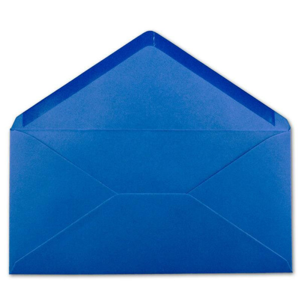 100 DIN Lang Briefumschläge Blau 22 x 11 cm -120 g/m² Nassklebung Post-Umschläge ohne Fenster ideal für Weihnachten Grußkarten Einladungen von Ihrem Glüxx-Agent