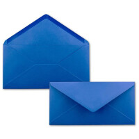 100 DIN Lang Briefumschläge Blau 22 x 11 cm -120 g/m² Nassklebung Post-Umschläge ohne Fenster ideal für Weihnachten Grußkarten Einladungen von Ihrem Glüxx-Agent