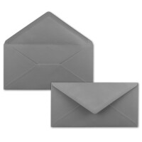 25 DIN Lang Briefumschläge Grau 22 x 11 cm -120 g/m² Nassklebung Post-Umschläge ohne Fenster ideal für Weihnachten Grußkarten Einladungen von Ihrem Glüxx-Agent