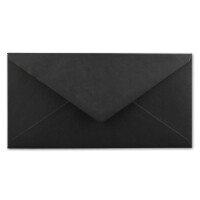 150 DIN Lang Briefumschläge Schwarz 22 x 11 cm -120 g/m² Nassklebung Post-Umschläge ohne Fenster ideal für Weihnachten Grußkarten Einladungen von Ihrem Glüxx-Agent