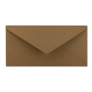 200 DIN Lang Briefumschläge Kraftpapier Braun 22 x 11 cm -120 g/m² Nassklebung Post-Umschläge ohne Fenster ideal für Weihnachten Grußkarten Einladungen von Ihrem Glüxx-Agent