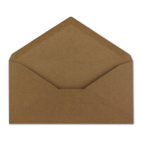 200 DIN Lang Briefumschläge Kraftpapier Braun 22 x 11 cm -120 g/m² Nassklebung Post-Umschläge ohne Fenster ideal für Weihnachten Grußkarten Einladungen von Ihrem Glüxx-Agent