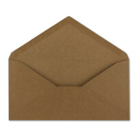 50 DIN Lang Briefumschläge Kraftpapier Braun 22 x 11 cm -120 g/m² Nassklebung Post-Umschläge ohne Fenster ideal für Weihnachten Grußkarten Einladungen von Ihrem Glüxx-Agent