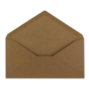75 DIN Lang Briefumschläge Kraftpapier Braun 22 x 11 cm -120 g/m² Nassklebung Post-Umschläge ohne Fenster ideal für Weihnachten Grußkarten Einladungen von Ihrem Glüxx-Agent