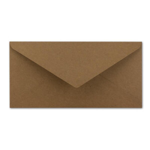 75 DIN Lang Briefumschläge Kraftpapier Braun 22 x 11 cm -120 g/m² Nassklebung Post-Umschläge ohne Fenster ideal für Weihnachten Grußkarten Einladungen von Ihrem Glüxx-Agent