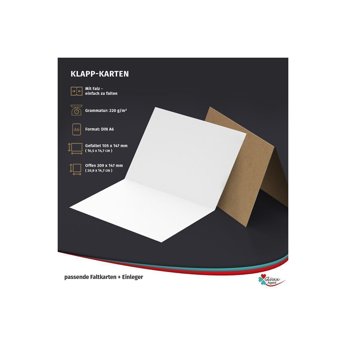 50 Packungen 4x6 Kraftpapier Einladungsumschläge