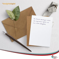 400 Karten Einleger Briefumschläge Set - Umschläge DIN C6 + blanko Klappkarten DIN A6 + Einleger - Umschläge mit Karten in Natur Kraftpapier Braun - Selber basteln Einladungskarten Weihnachtskarten